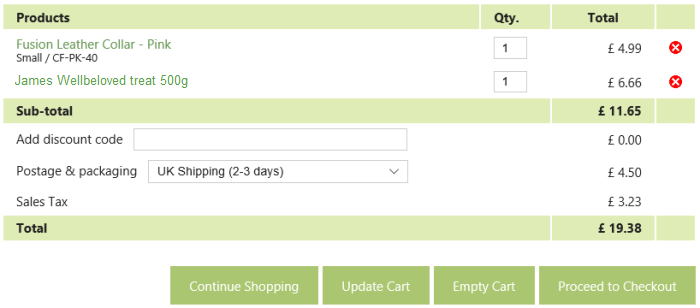 eShop-Systems shopping cart